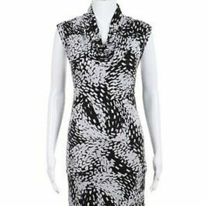 Michael Kors Abstract Sleeveless Drop Waist Dress